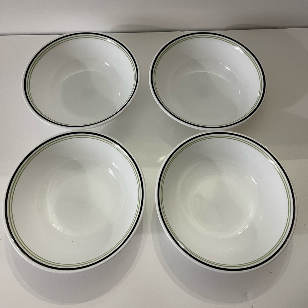 Vintage Corelle Bowls from Black Orchid Discontinued Pattern Replacement Pieces